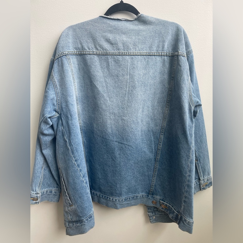 Fashion Nova Light Blue Denim Jean Jacket - Picture 3 of 3